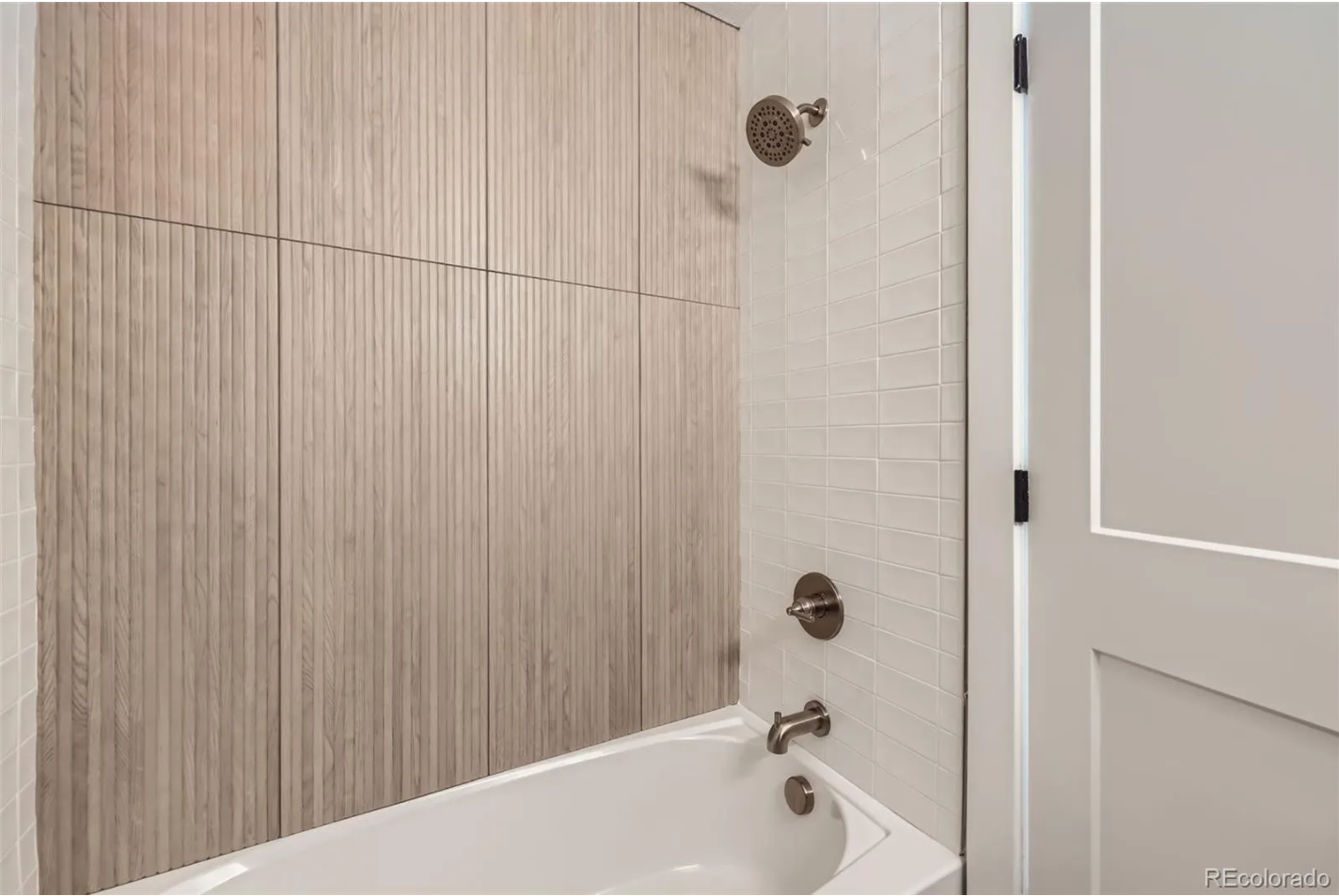 Walk-in tile shower remodel in Northern Colorado by Blue Springs Construction