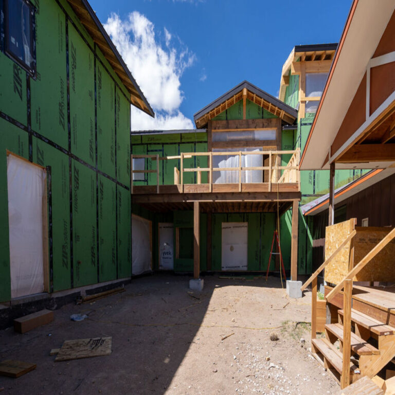 Custom home under construction near Cheyenne, Wyoming