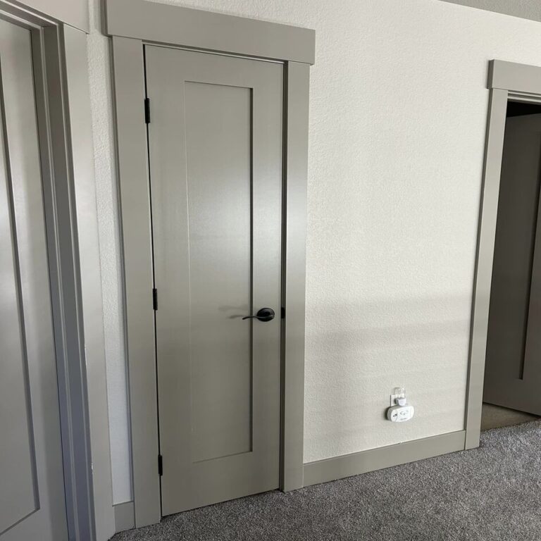 New interior door and trim after a remodel