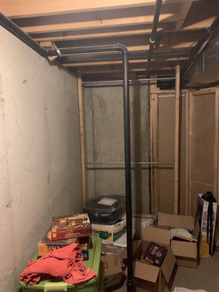 Interior stripped back to framing during a whole-home remodel in Windsor, Colorado